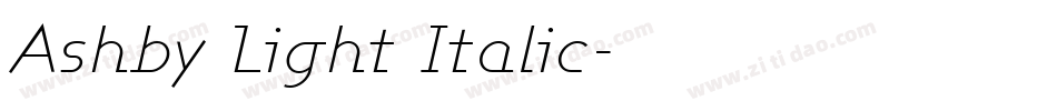 Ashby Light Italic字体转换